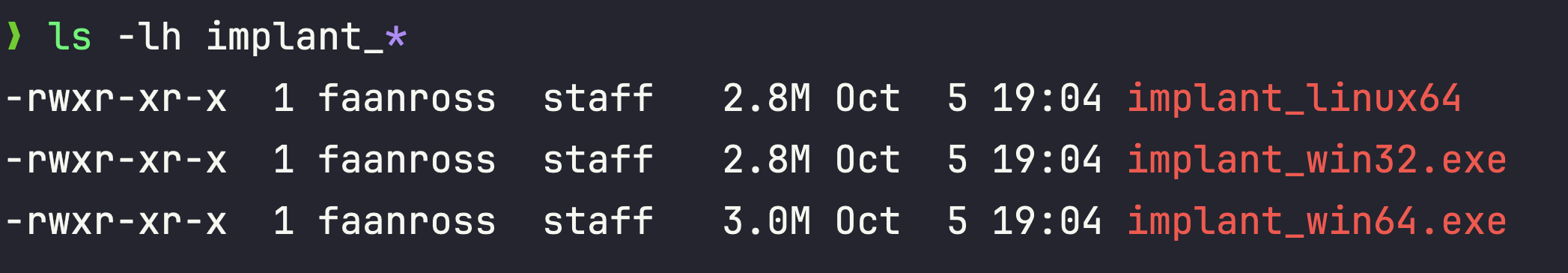 different os sizes