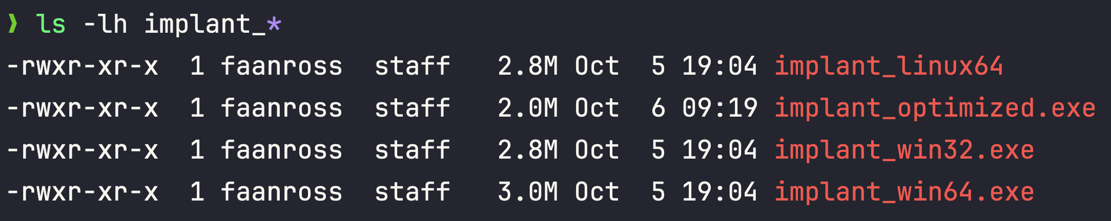 stripped binary