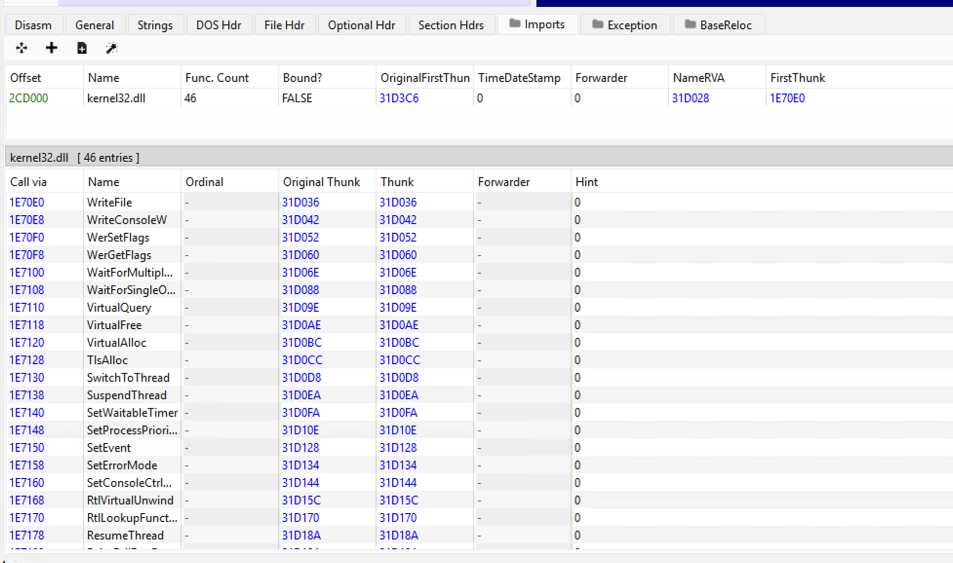 win64 IAT